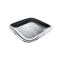 photo Alessi-Dressed Square tray in 18/10 stainless steel mirror polished - relief decoration 1